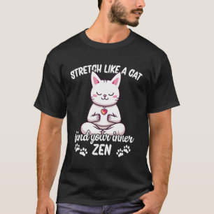 Strek als een yogakat t-shirt