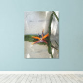 strelitzia devant une impression sur toile murale (Insitu (Plancher de Bois))
