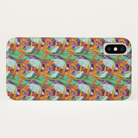 Strelitzia Pattern Case-Mate iPhone Case (Achterkant (horizontaal))