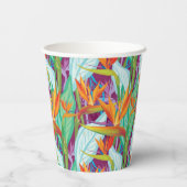 Strelitzia Pattern Papieren Bekers (Achterkant)