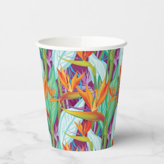 Strelitzia Pattern Papieren Bekers (Links)