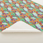 Strelitzia Pattern Sherpa Deken (3/4)
