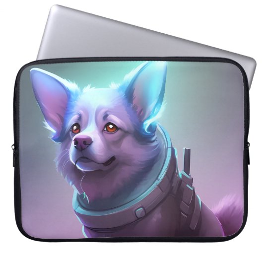 Strelka - de Sovjet-ruimtehond Laptop Sleeve (Voorkant)