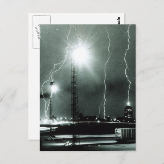Strenge Bliksem in Boston Briefkaart (Voorkant / Achterkant)