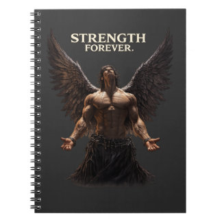 Strength Forever Dark Angel Design – Motivational  Notitieboek