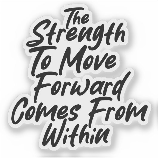 Strength From Within Mindset Sticker (Voorkant)