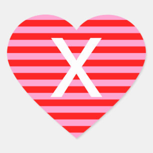 strepe hart sticker