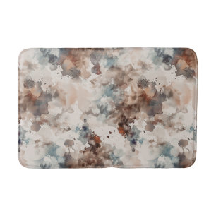 Strepen Abstract Blauw Crème Bruin Badmat