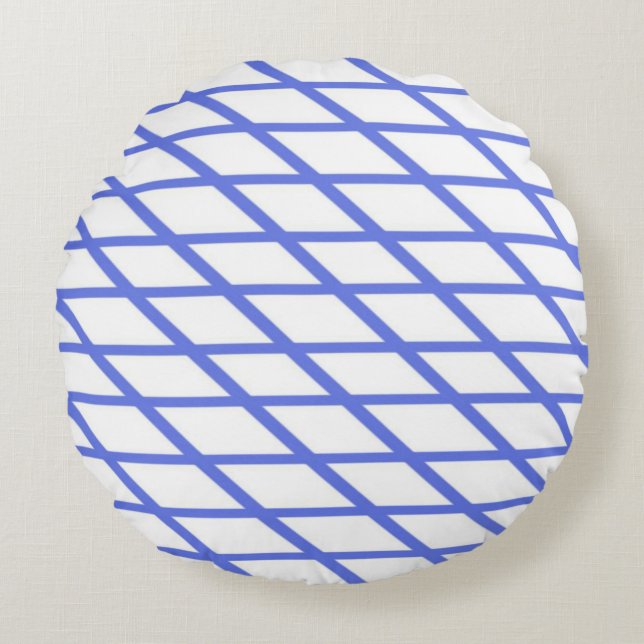 Strepen abstracte kunst rond kussen (Voorkant)