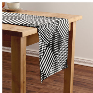 Strepen Controleer Harlequin Polka Dots Gemengd on Korte Tafelloper