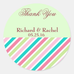 strepen Dank u Ronde Sticker