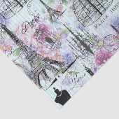  strepen Eiffeltoren collage florale Tissuepapier (Detail)