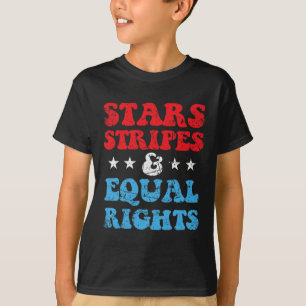 Strepen en gelijke rechten 4 juli Patriottische vr T-shirt