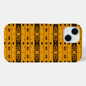 Strepen en geometrische vormen geel zwart Case-Mate iPhone case (Achterkant (horizontaal))