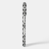 Strepen en geometrische vormen grijs wit Case-Mate iPhone case (Achterkant / Rechts)