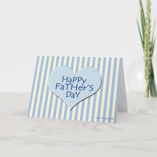 Strepen en Polka Dot Heart Vaderdag Kaart