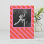 Strepen Feestdagenkaart (Staand voorkant)