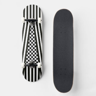 Strepen & Geruit b&w Skateboard