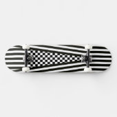 Strepen & Geruit b&w Skateboard (Horizontaal)