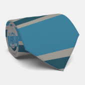 Strepen grijs en blauw stropdas (Opgerold)