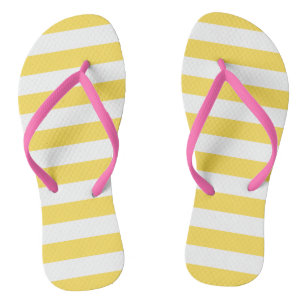 Strepen in geel Sandalen Teenslippers
