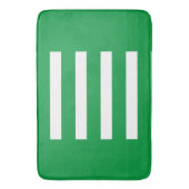 Strepen in het midden. Kelly Groen en Wit. Badmat (Voorkant Verticaal)