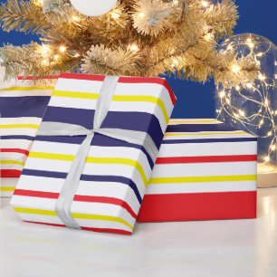 Strepen Kleurrijke Zomer Gestreepte Patroon Cadeaupapier