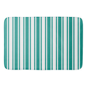 strepen met blauwgroen en wit snoep badmat