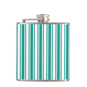 strepen met blauwgroen en wit snoep heupfles