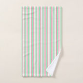 strepen met gemint groen, roze en wit snoep bad handdoek (Handdoek)