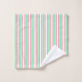 strepen met gemint groen, roze en wit snoep bad handdoek (Wasdoekje)
