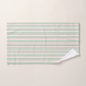 strepen met gemint groen, roze en wit snoep bad handdoek (Handdoek)