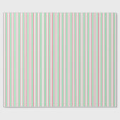 strepen met gemint groen, roze en wit snoep cadeaupapier (Vlak)