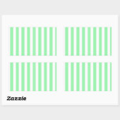strepen met groene en witte snoep rechthoekige sticker (Vel)