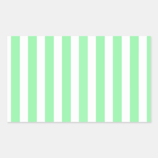 strepen met groene en witte snoep rechthoekige sticker (Voorkant)