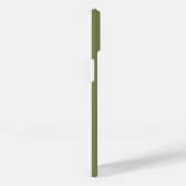 strepen met olijfgroen en wit snoep Case-Mate iPhone case (Achterkant / Rechts)