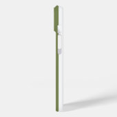 strepen met olijfgroen en wit snoep Case-Mate iPhone case (Achterkant / Links)