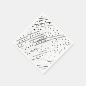 Strepen of stippen zwart, wit, grijs patroon servet (Hoek)