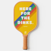  strepen op goudgeel hier voor de Dink Pickleball Paddle (Achterkant)