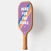  strepen op Paarse Hier voor de Dinks Pickleball Paddle (Links)