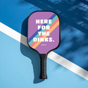 strepen op Paarse Hier voor de Dinks Pickleball Paddle