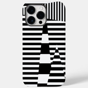 Strepen op strepen in zwart-wit Case-Mate iPhone 14 pro max hoesje