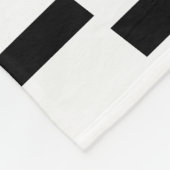Strepen op strepen in zwart-wit fleece deken (Hoek)