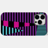 Strepen op Strepen - Roze, Paarse, Blauw en Zwart Case-Mate iPhone Case (Achterkant (horizontaal))