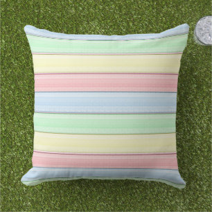 Strepen Pastel kleurrijke moderne geometrische Buitenkussen