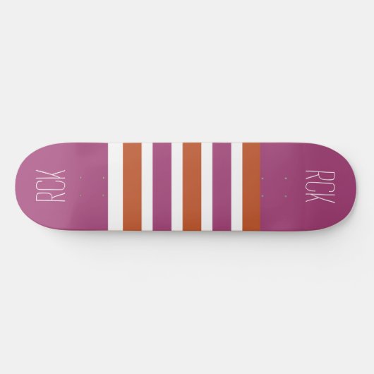 Strepen Patroon aangepaste monogram skateboards (Horizontaal)