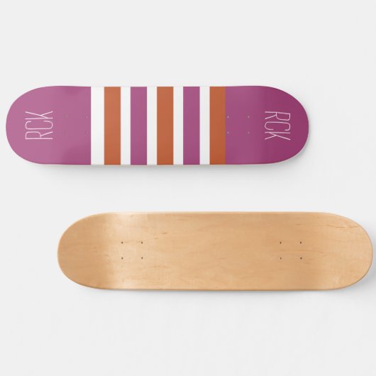 Strepen Patroon aangepaste monogram skateboards (Horizontaal)