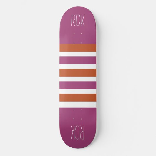 Strepen Patroon aangepaste monogram skateboards (Voorkant)