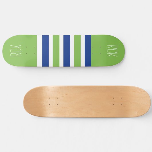 Strepen Patroon aangepaste monogram skateboards (Horizontaal)