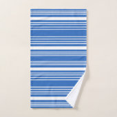 Strepen Periwinkle Blauw & Wit Badhanddoek Set Bad Handdoek (Handdoek)